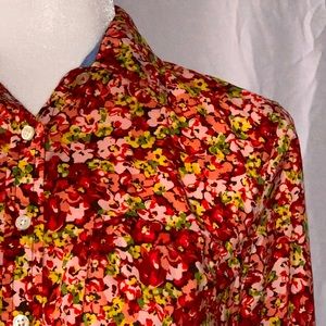 Talbots size 6 floral button front shirt NEW